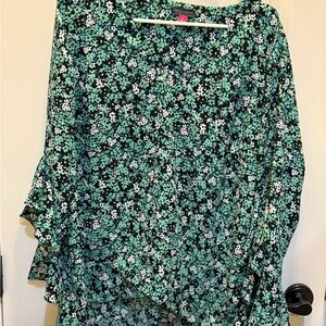 Vince Camuto Floral Print Blouse - 2X